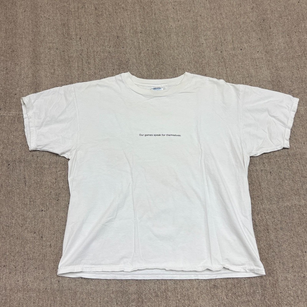 Vintage Playstation Shirt Mens XL White 1990s Champion Our Games Speak